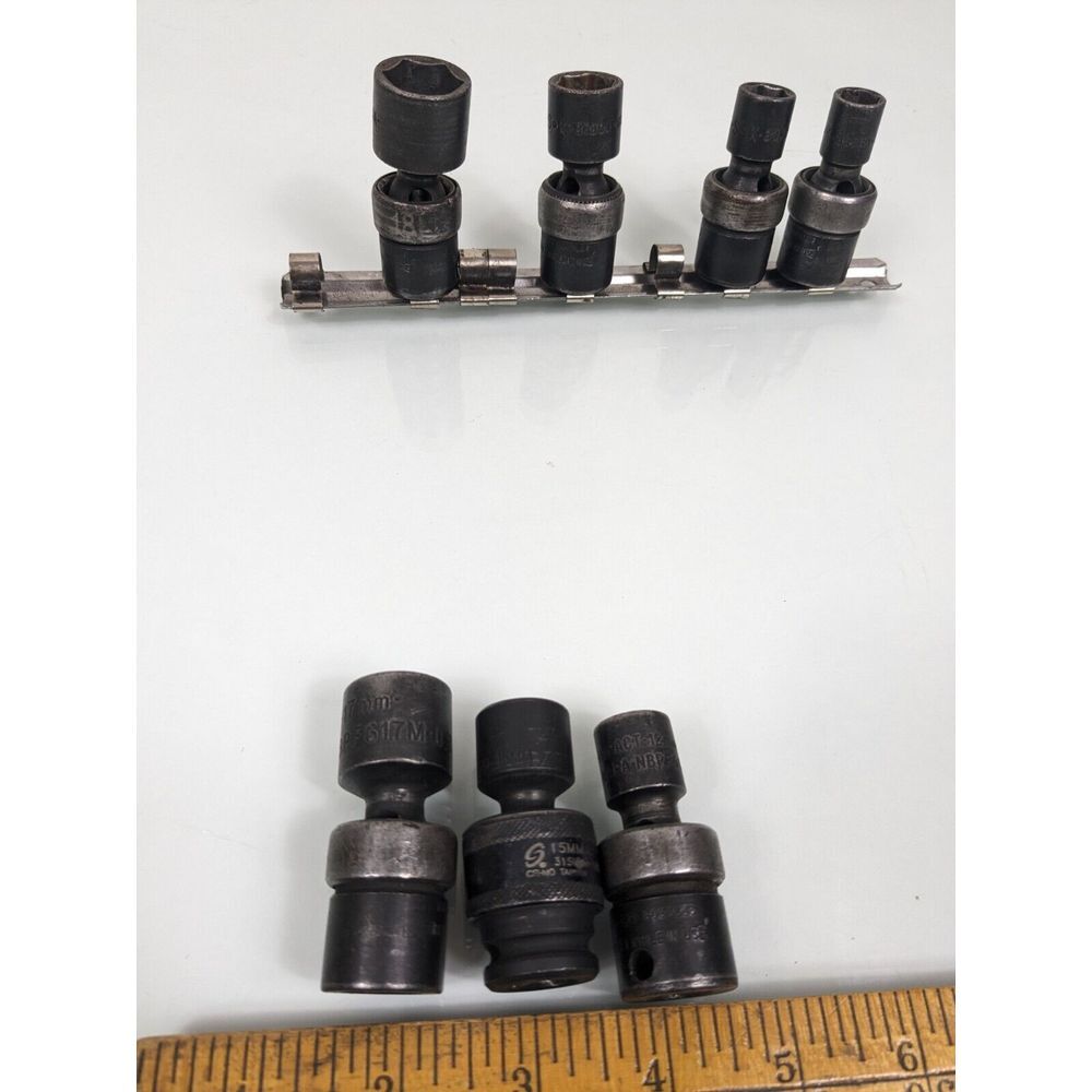 SK Tools 1/2" Drive Metric 4pc 6 Point Swivel Impact Socket Set 33364 10mm-18mm‎